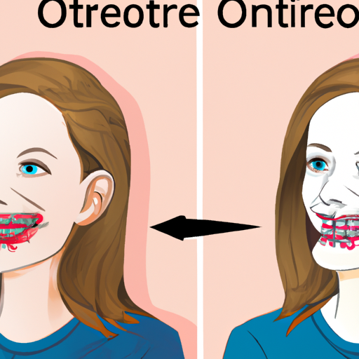איור המראה לפני ואחרי השוואה של טיפולי יישור שיניים.
