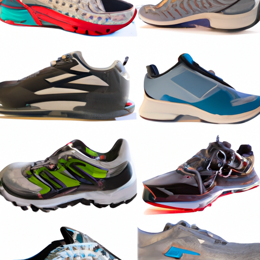קולאז' של נעלי ריצה שונות המדגיש את התכונות הייחודיות שלהן